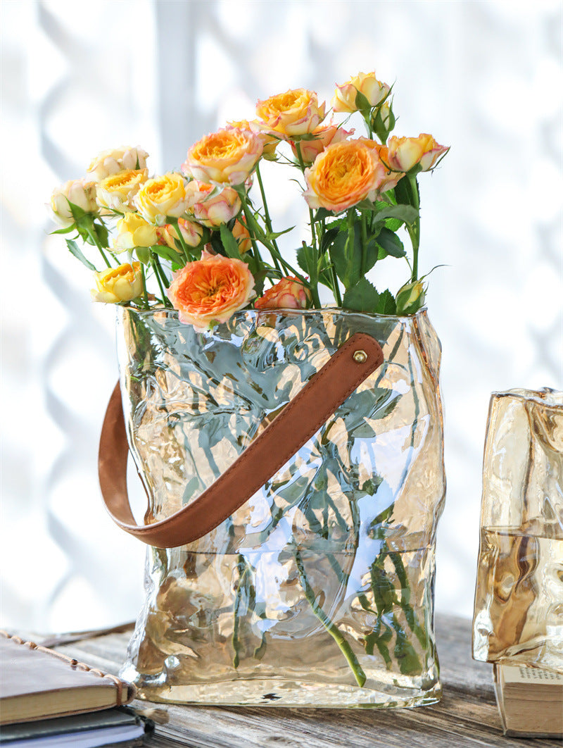 Luxury Handbag Glass Vase