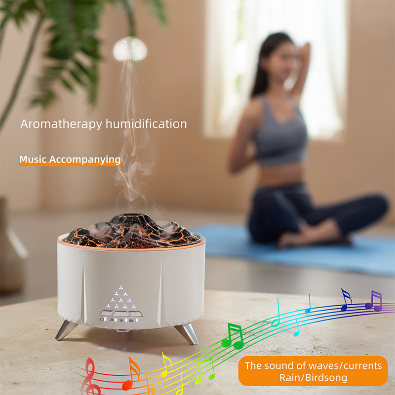 Flame Aroma Diffuser+ Air Humidifier With Bluetooth Speaker