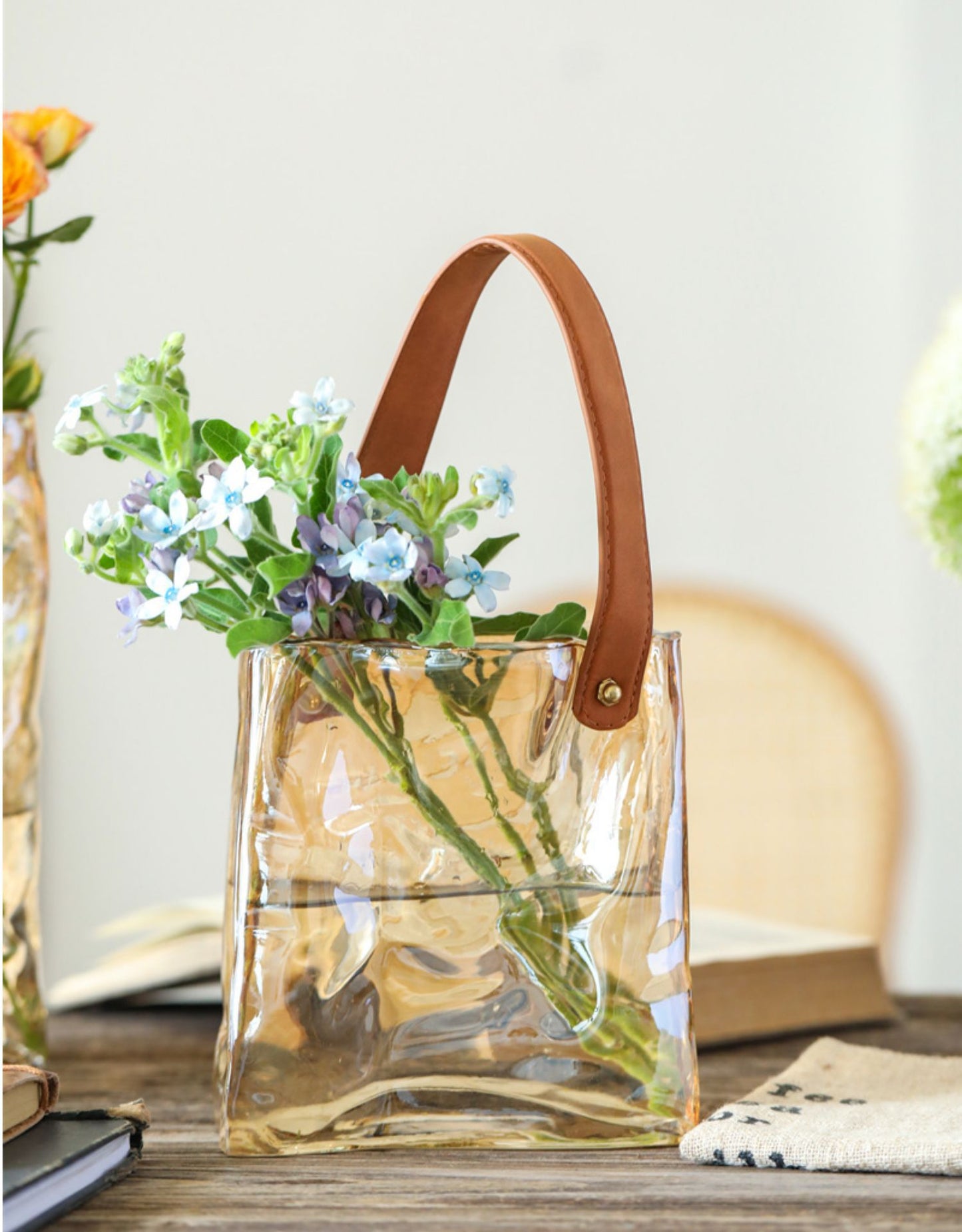 Luxury Handbag Glass Vase