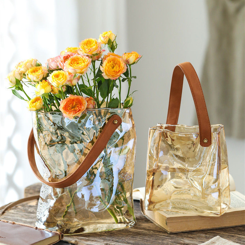 Luxury Handbag Glass Vase