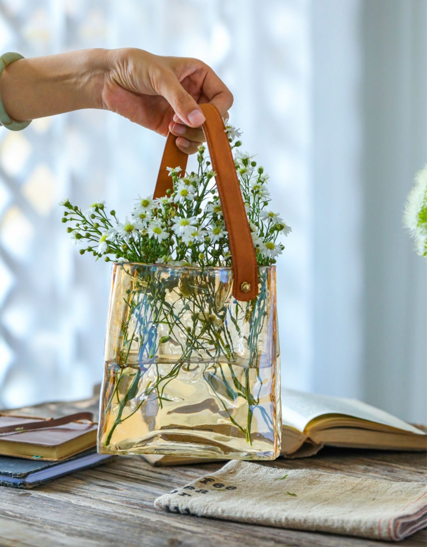 Luxury Handbag Glass Vase