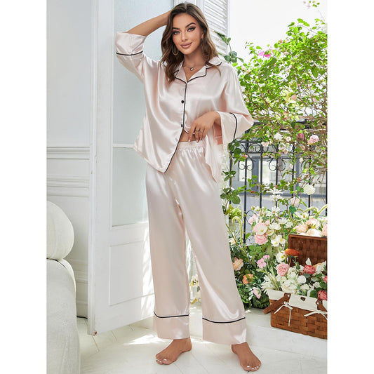 Long Sleeve Satin Pajama Set