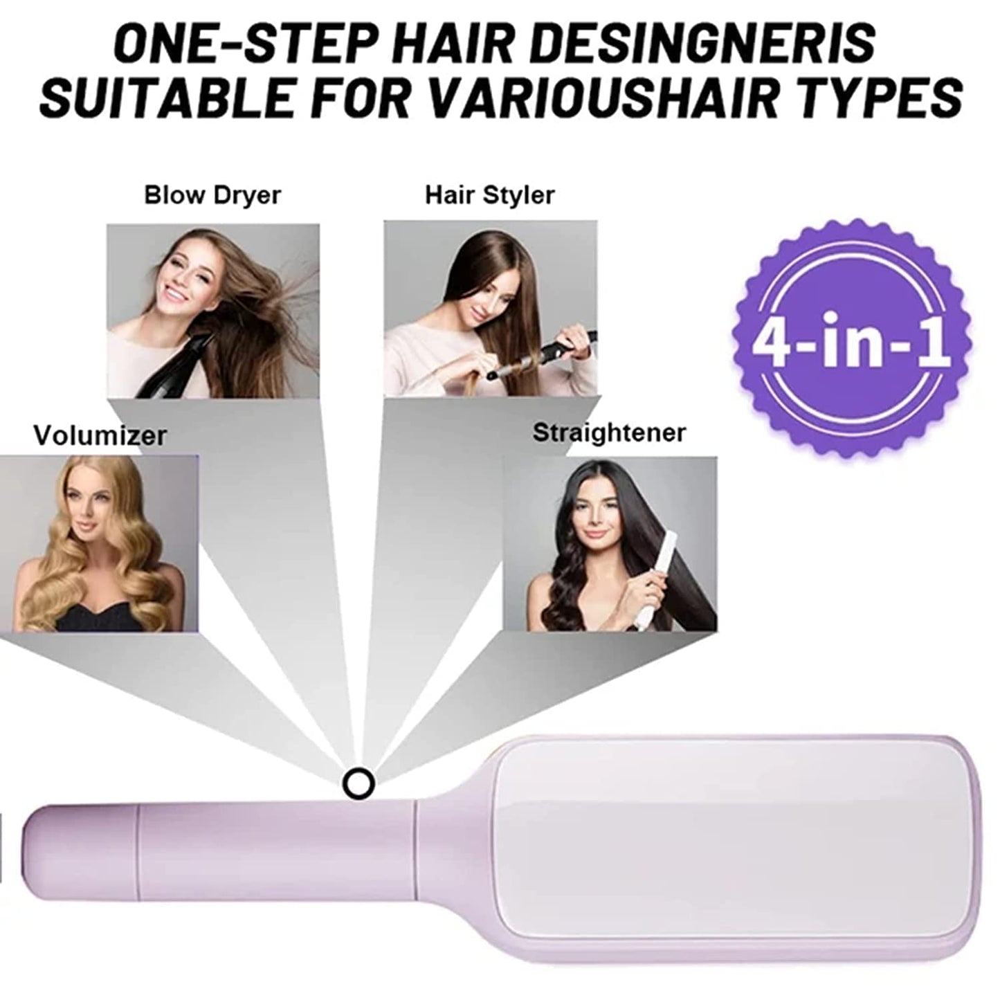 4 In 1 Self Cleaning Hair Brush