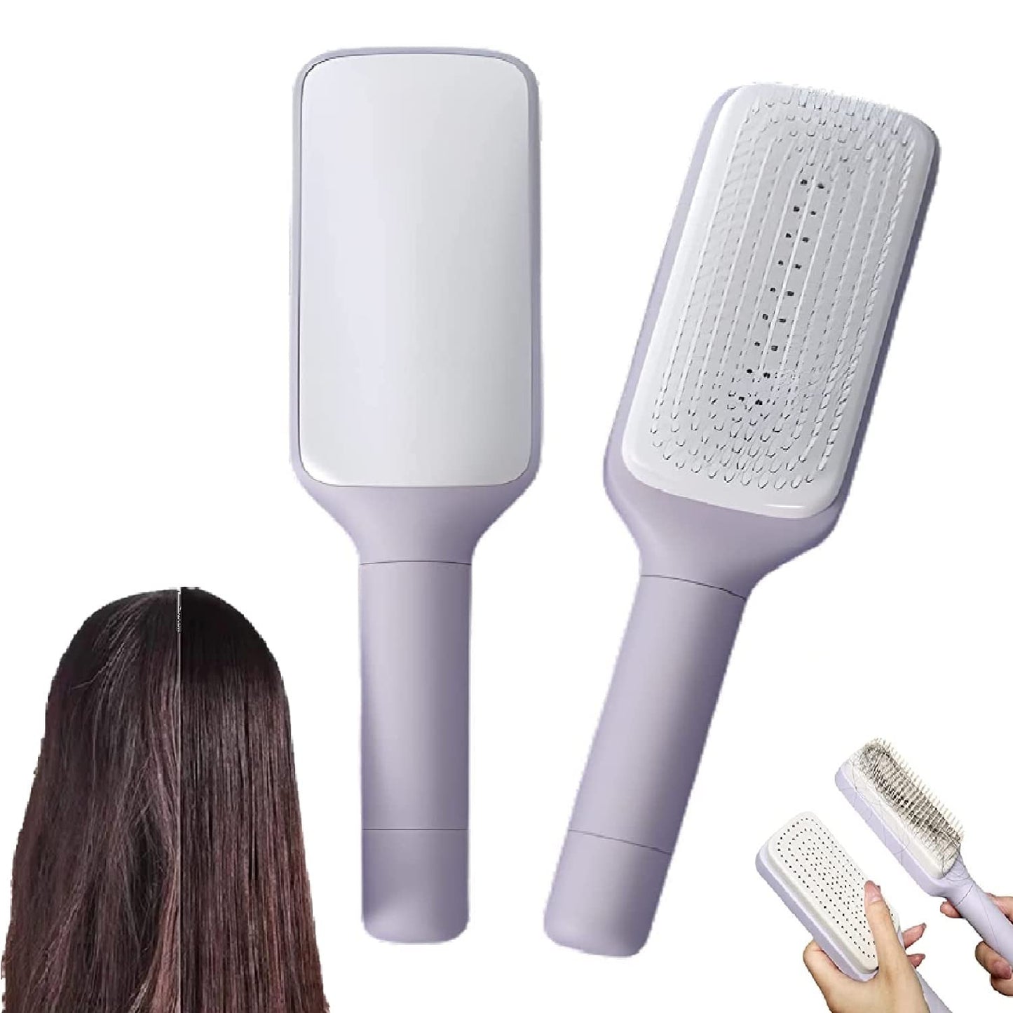 4 In 1 Self Cleaning Hair Brush